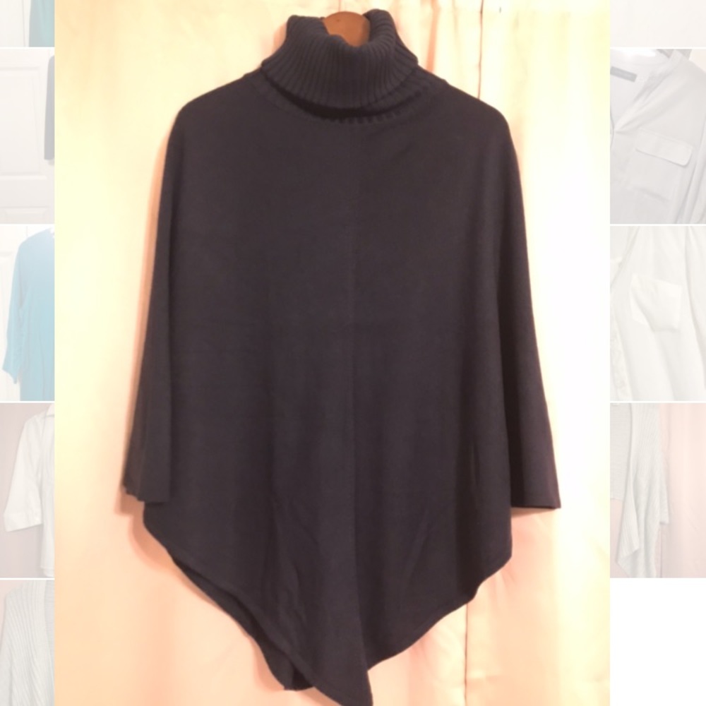 Dark navy blue pancho
